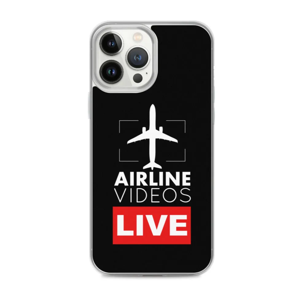 AIRLINE VIDEOS LIVE (BLACK) iPhone Case
