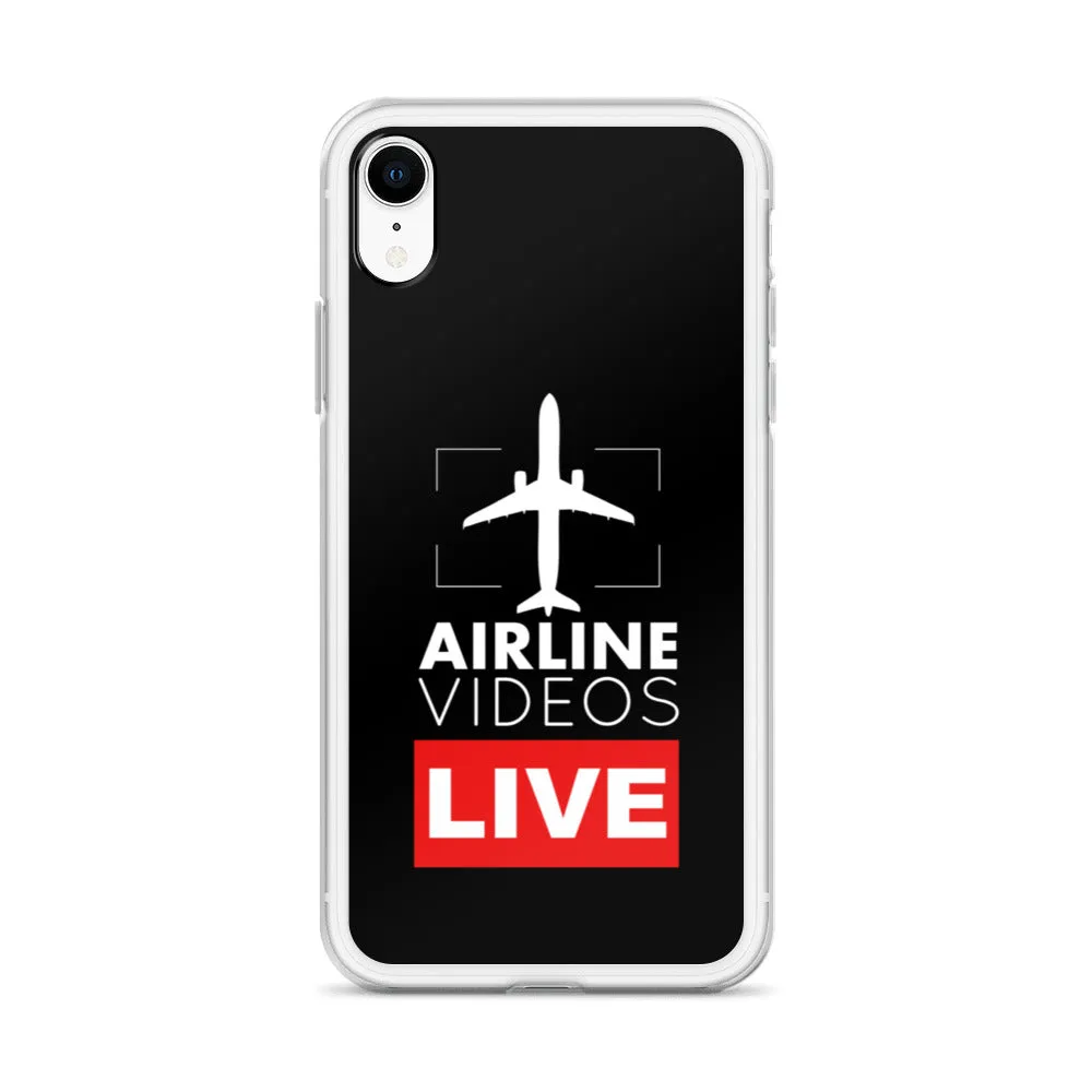 AIRLINE VIDEOS LIVE (BLACK) iPhone Case