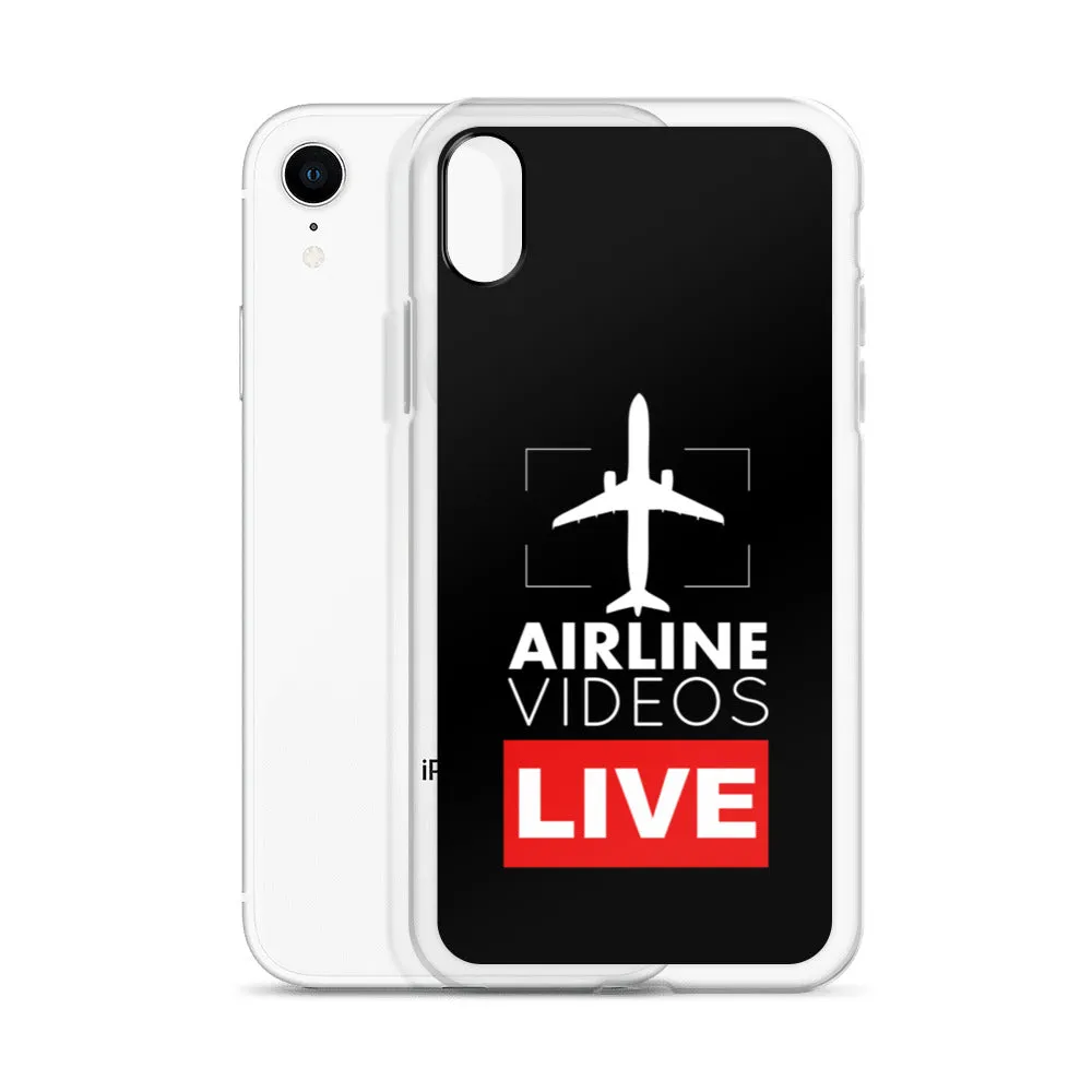 AIRLINE VIDEOS LIVE (BLACK) iPhone Case