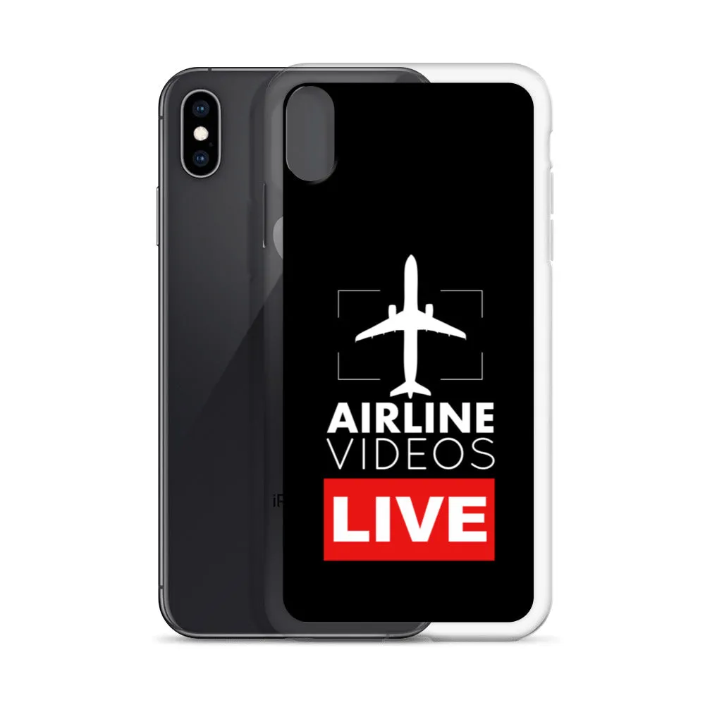 AIRLINE VIDEOS LIVE (BLACK) iPhone Case