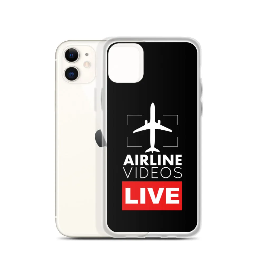 AIRLINE VIDEOS LIVE (BLACK) iPhone Case
