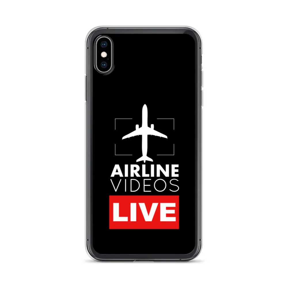 AIRLINE VIDEOS LIVE (BLACK) iPhone Case