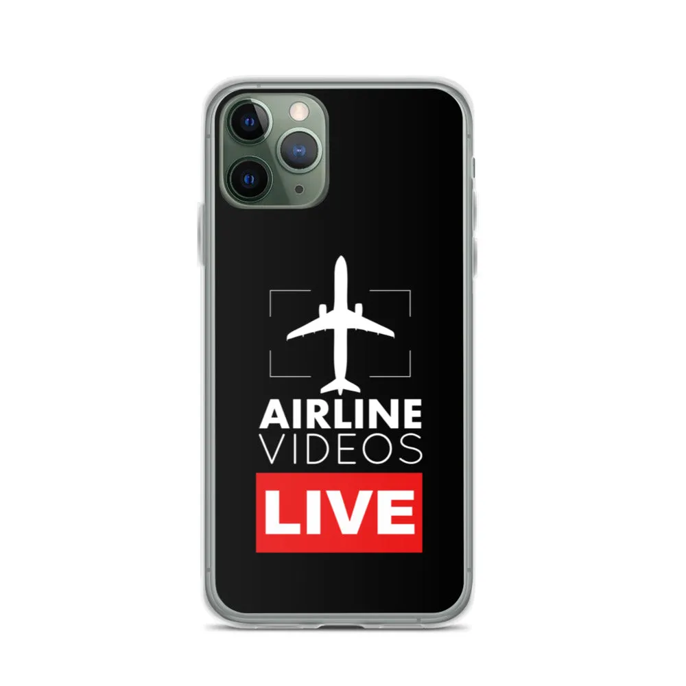 AIRLINE VIDEOS LIVE (BLACK) iPhone Case