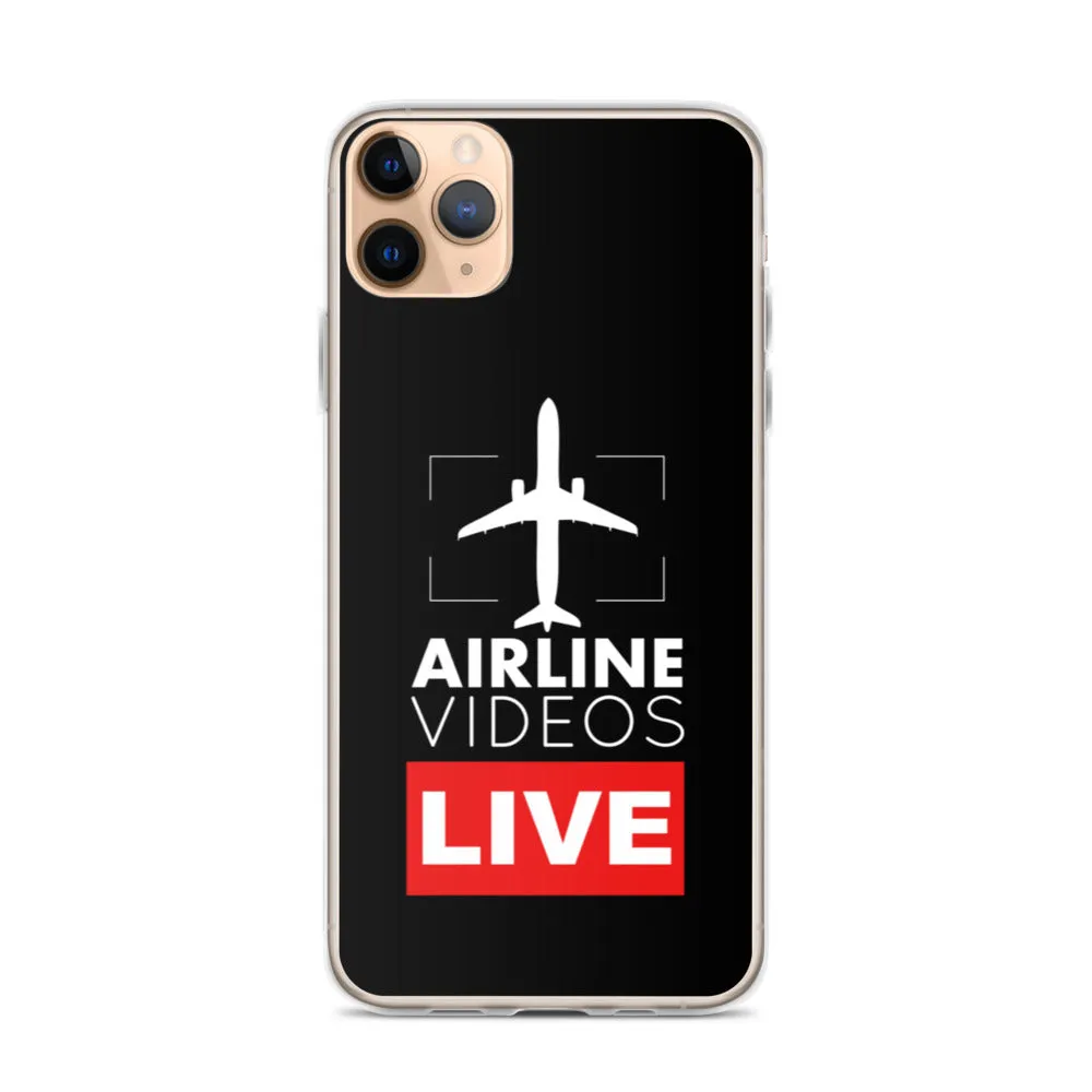 AIRLINE VIDEOS LIVE (BLACK) iPhone Case