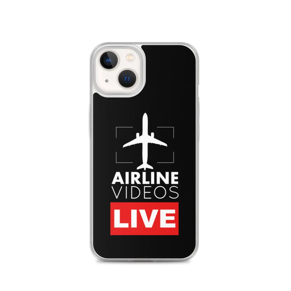AIRLINE VIDEOS LIVE (BLACK) iPhone Case