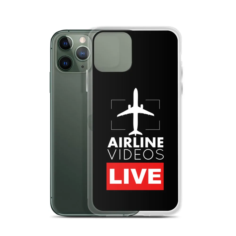 AIRLINE VIDEOS LIVE (BLACK) iPhone Case