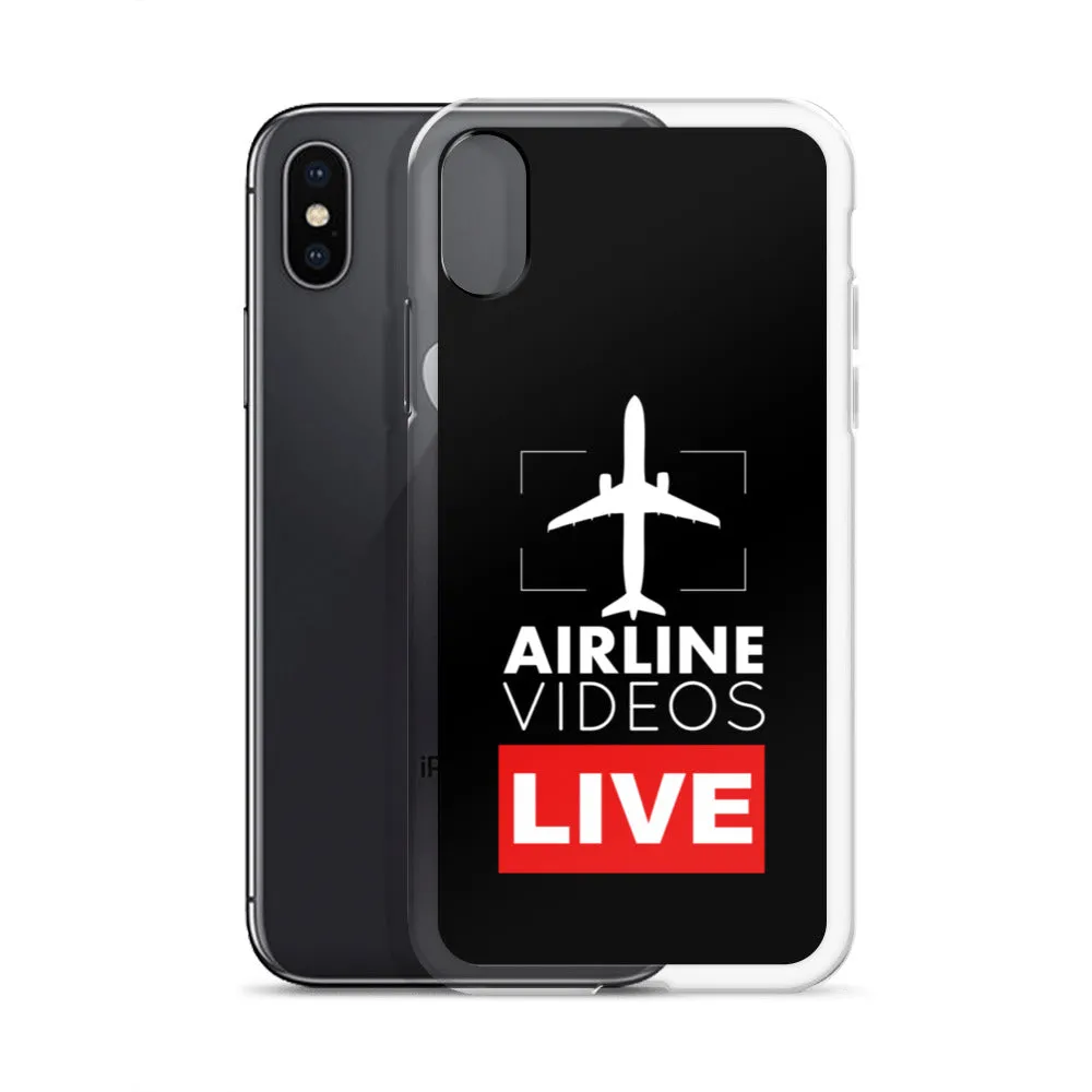 AIRLINE VIDEOS LIVE (BLACK) iPhone Case