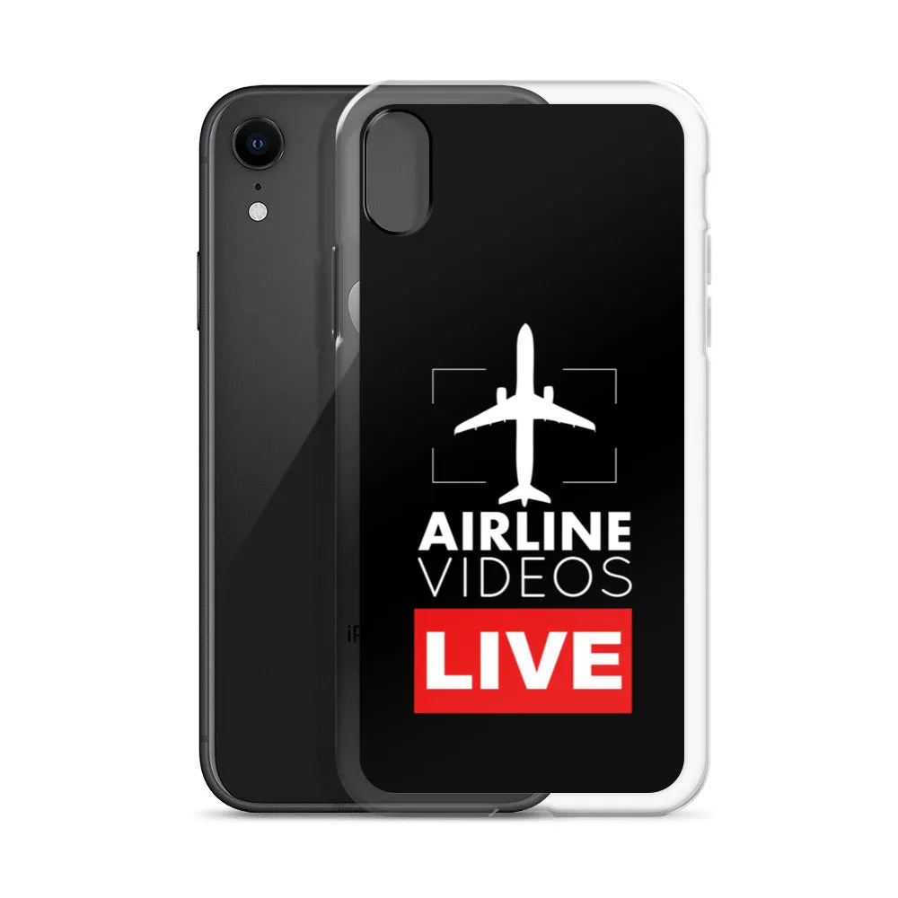 AIRLINE VIDEOS LIVE (BLACK) iPhone Case