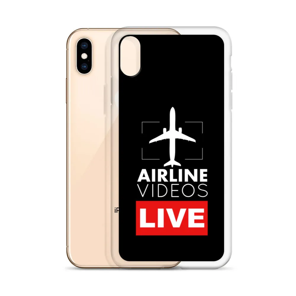 AIRLINE VIDEOS LIVE (BLACK) iPhone Case