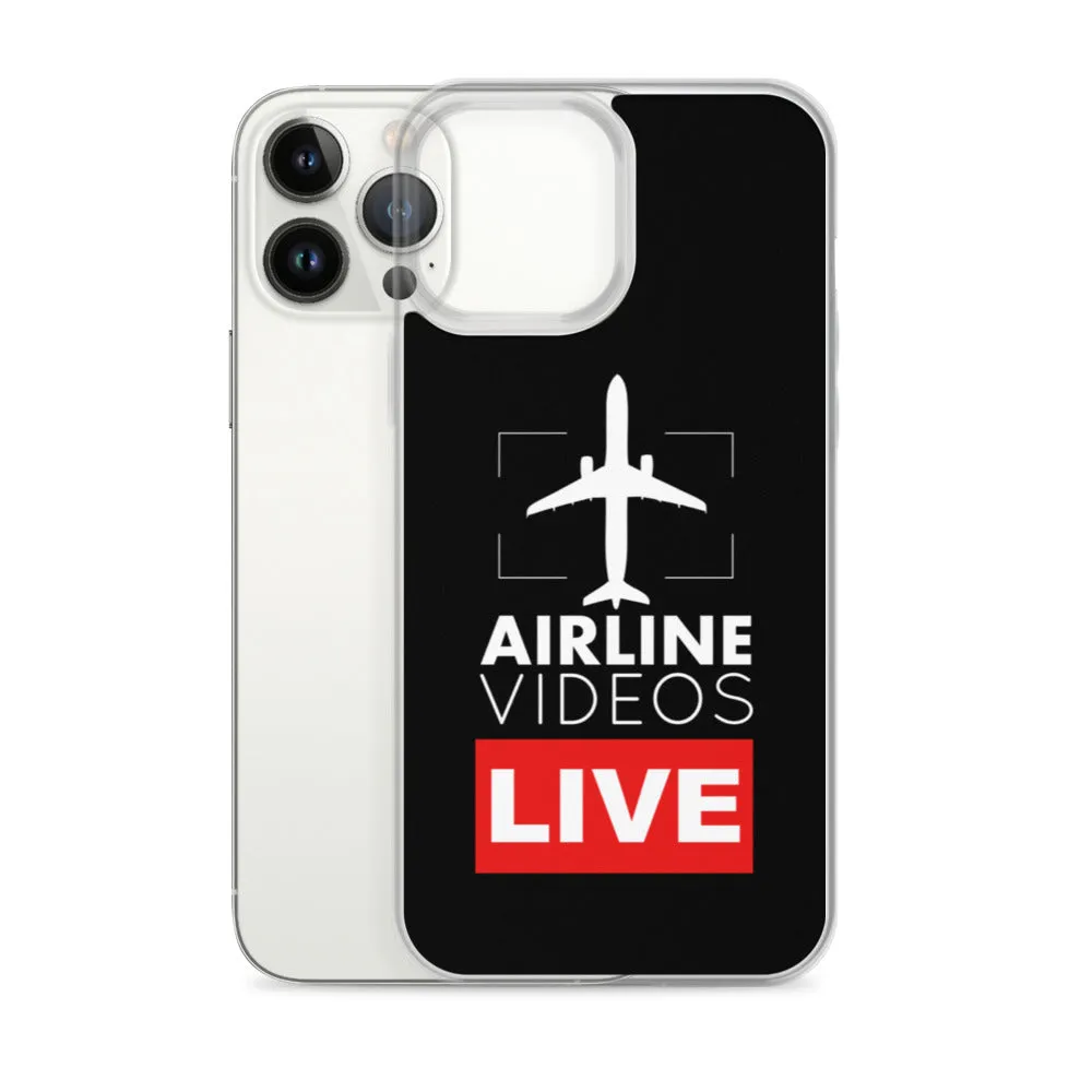 AIRLINE VIDEOS LIVE (BLACK) iPhone Case