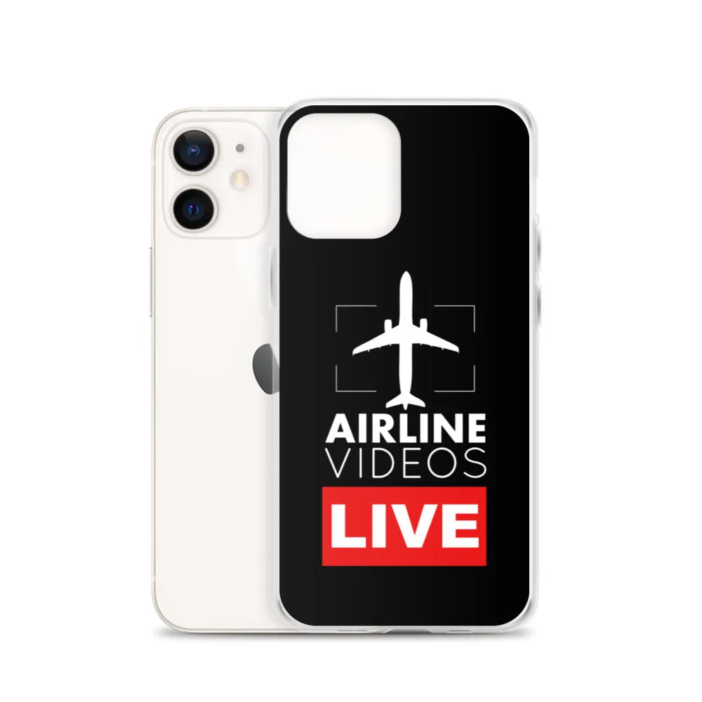 AIRLINE VIDEOS LIVE (BLACK) iPhone Case
