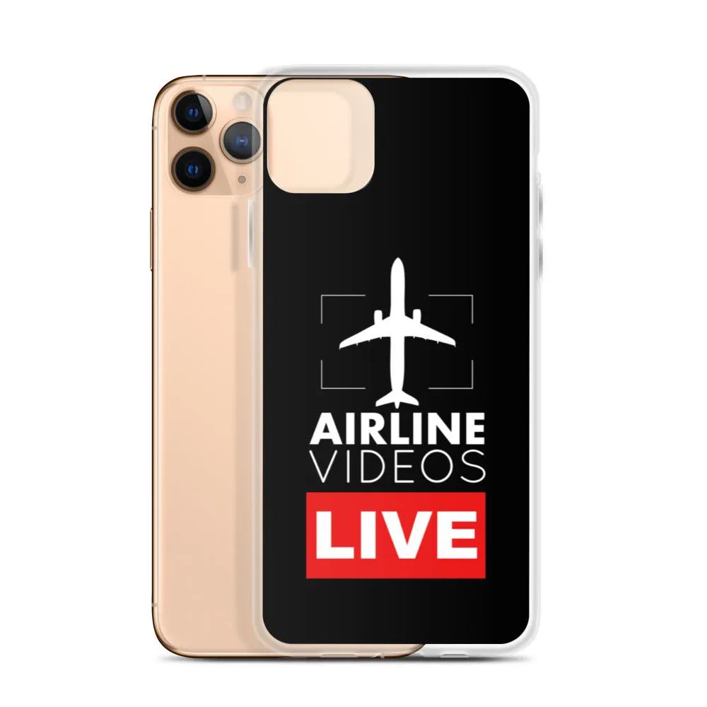 AIRLINE VIDEOS LIVE (BLACK) iPhone Case