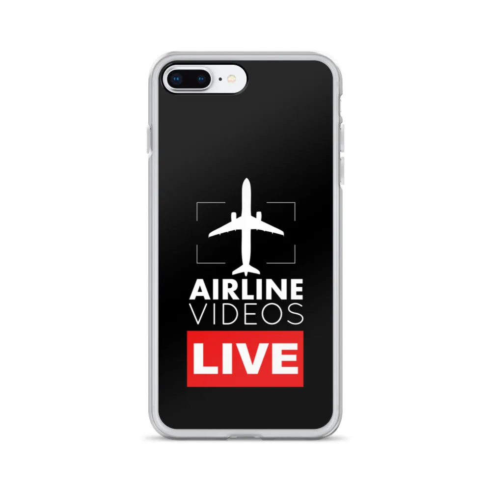 AIRLINE VIDEOS LIVE (BLACK) iPhone Case