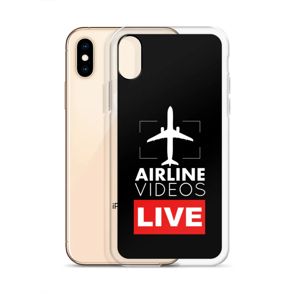AIRLINE VIDEOS LIVE (BLACK) iPhone Case