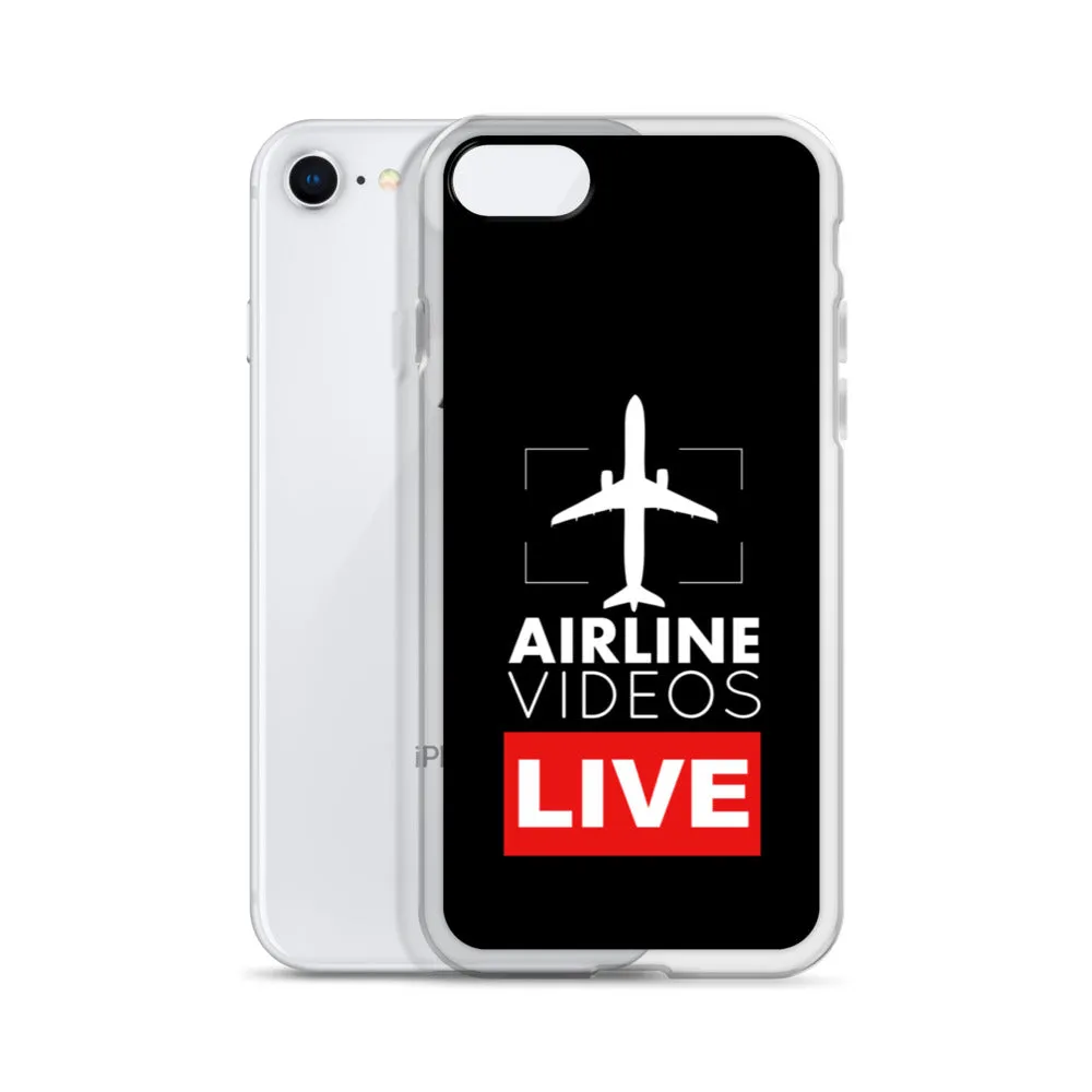AIRLINE VIDEOS LIVE (BLACK) iPhone Case