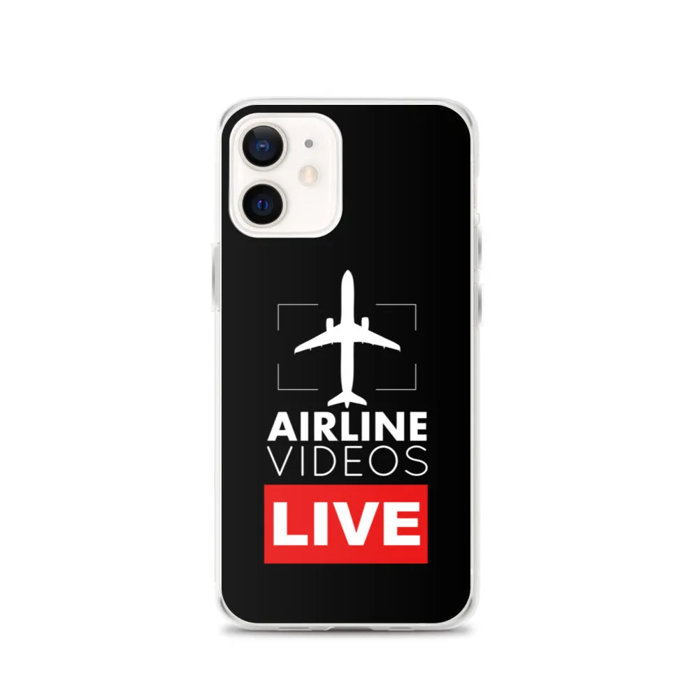 AIRLINE VIDEOS LIVE (BLACK) iPhone Case