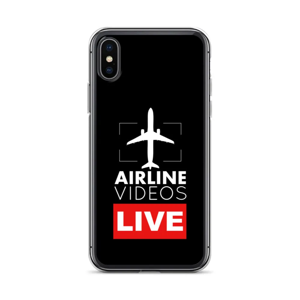 AIRLINE VIDEOS LIVE (BLACK) iPhone Case