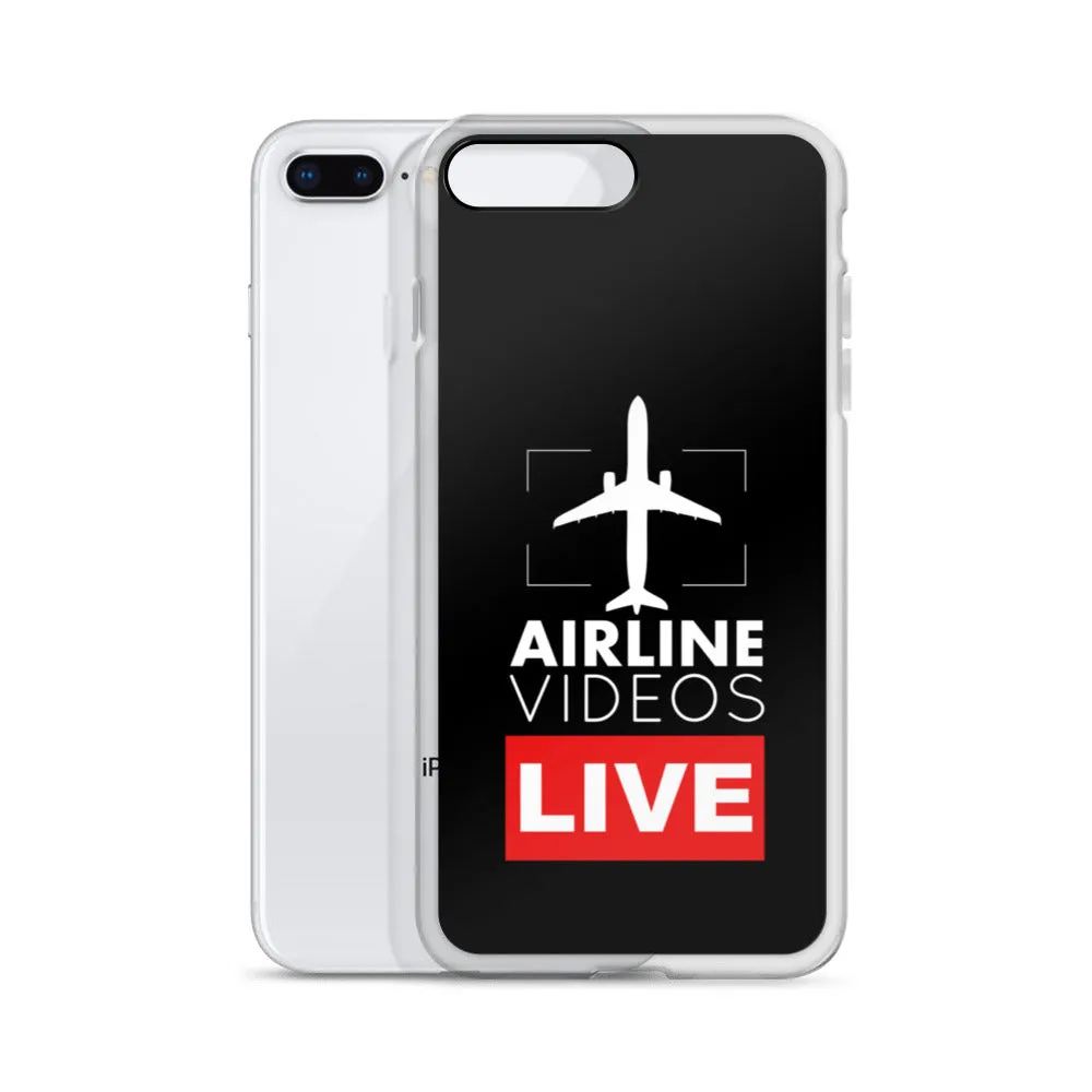 AIRLINE VIDEOS LIVE (BLACK) iPhone Case