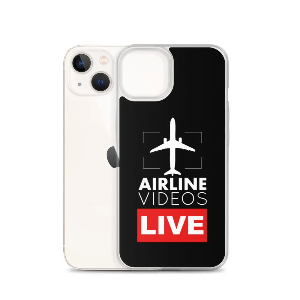 AIRLINE VIDEOS LIVE (BLACK) iPhone Case