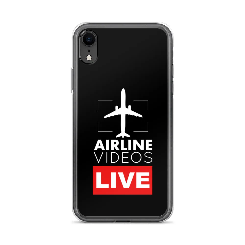 AIRLINE VIDEOS LIVE (BLACK) iPhone Case