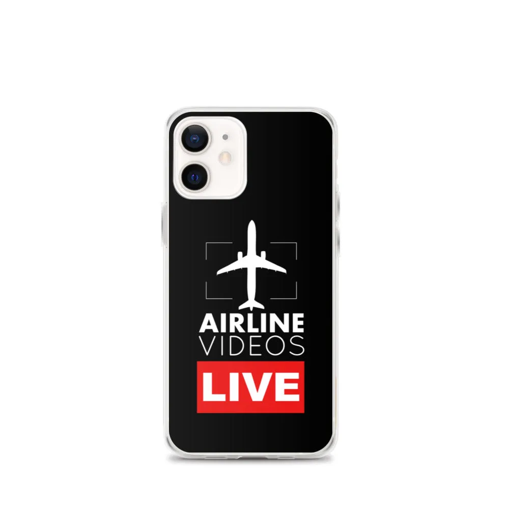 AIRLINE VIDEOS LIVE (BLACK) iPhone Case