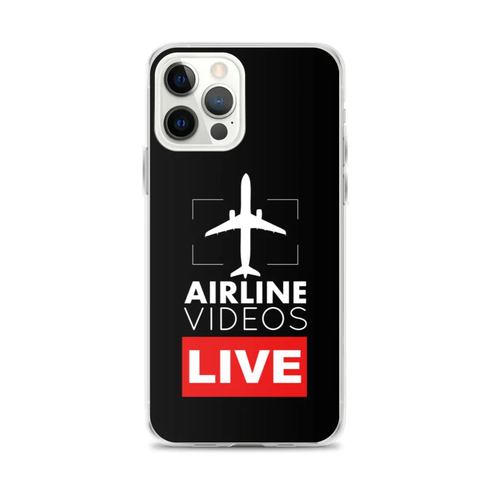 AIRLINE VIDEOS LIVE (BLACK) iPhone Case