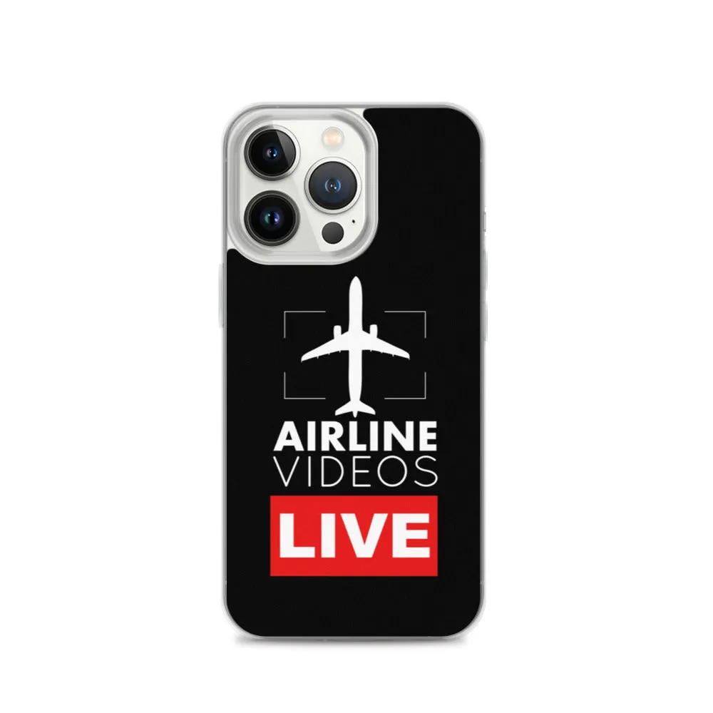 AIRLINE VIDEOS LIVE (BLACK) iPhone Case