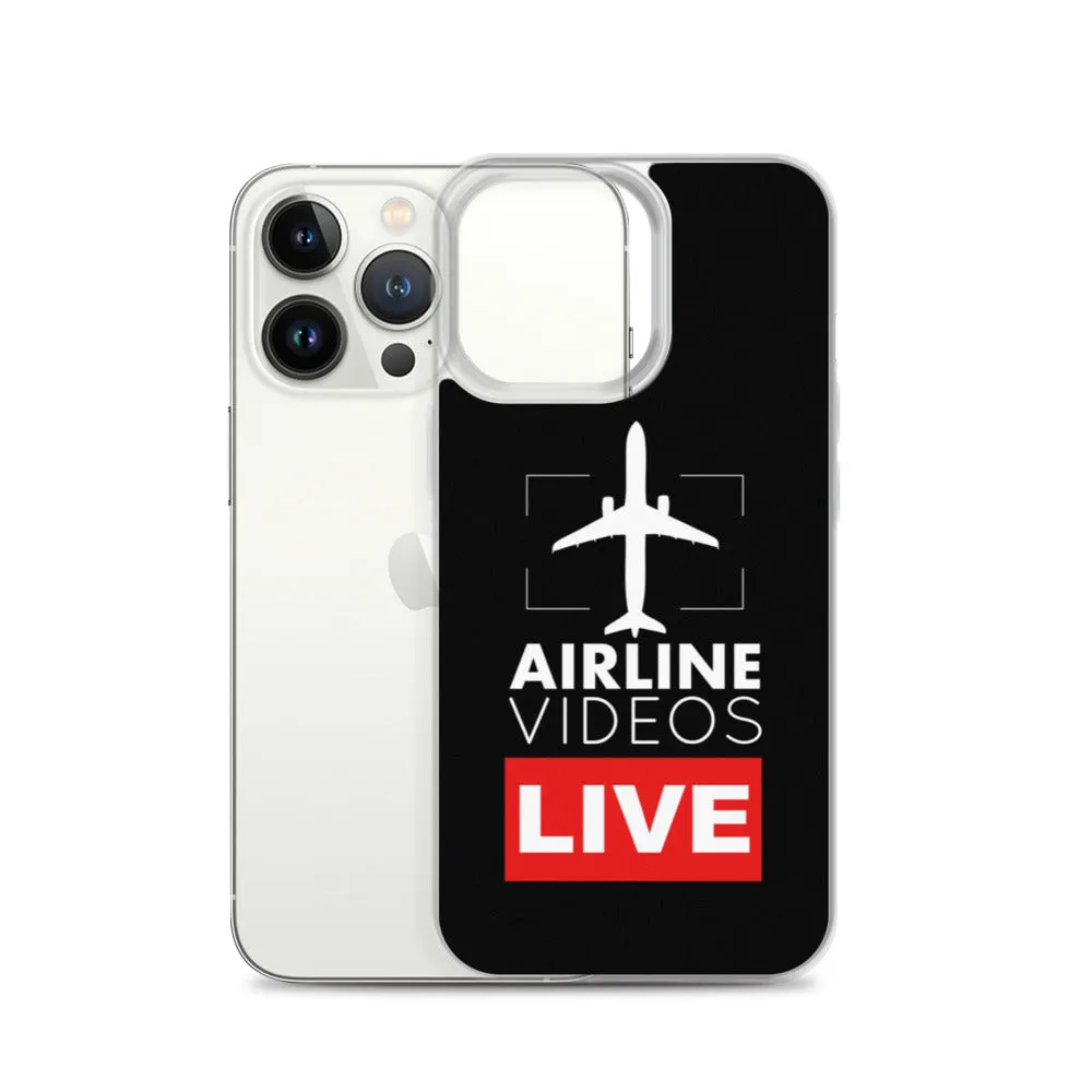 AIRLINE VIDEOS LIVE (BLACK) iPhone Case