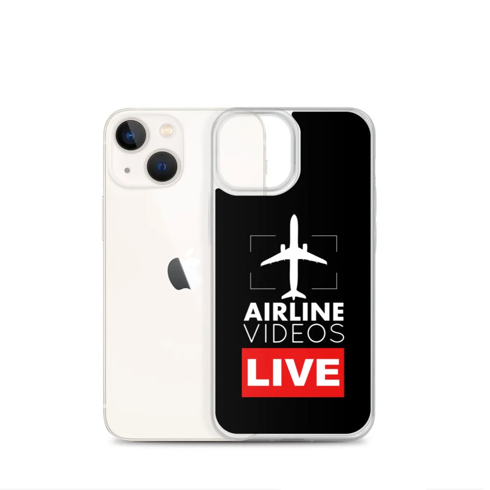 AIRLINE VIDEOS LIVE (BLACK) iPhone Case