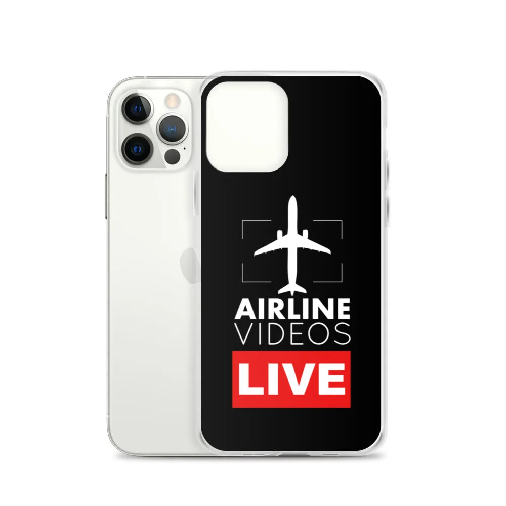AIRLINE VIDEOS LIVE (BLACK) iPhone Case