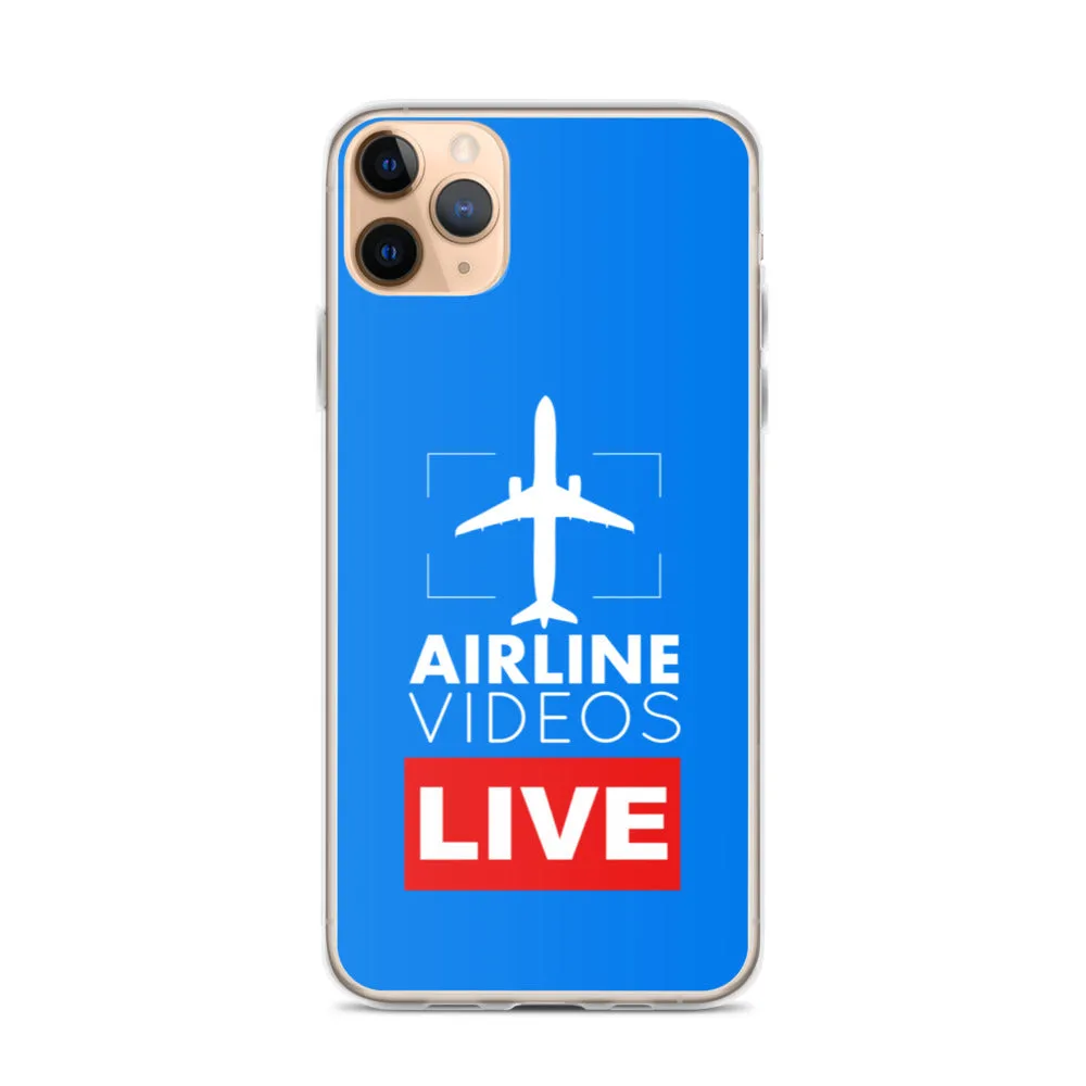 AIRLINE VIDEOS LIVE (BLUE) iPhone Case