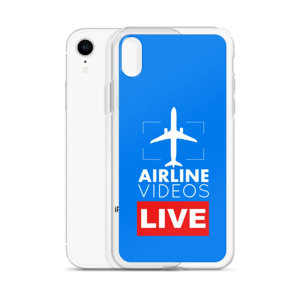 AIRLINE VIDEOS LIVE (BLUE) iPhone Case