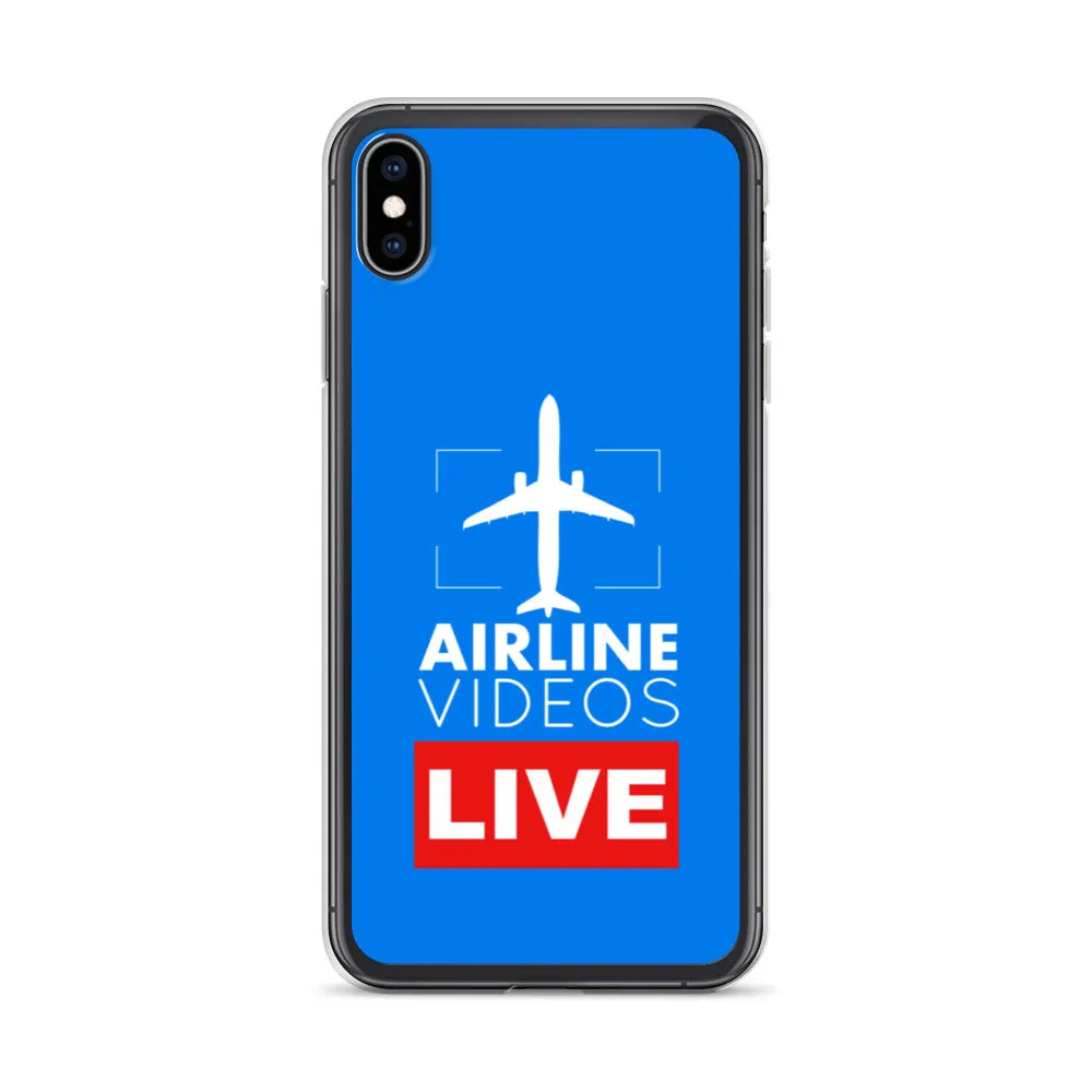 AIRLINE VIDEOS LIVE (BLUE) iPhone Case