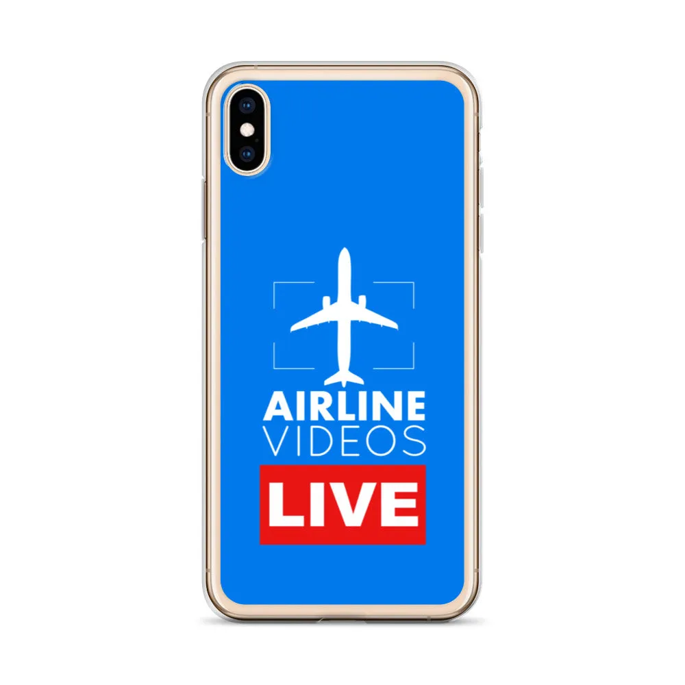 AIRLINE VIDEOS LIVE (BLUE) iPhone Case