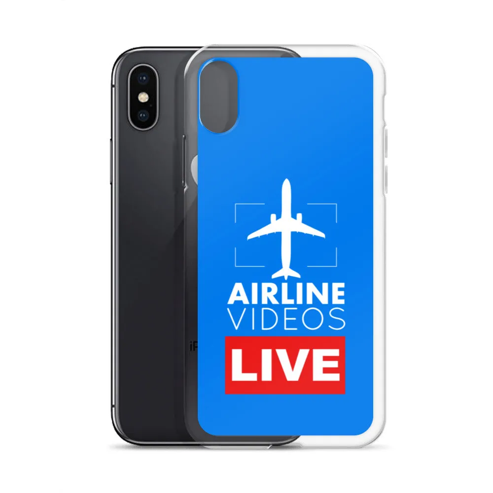 AIRLINE VIDEOS LIVE (BLUE) iPhone Case