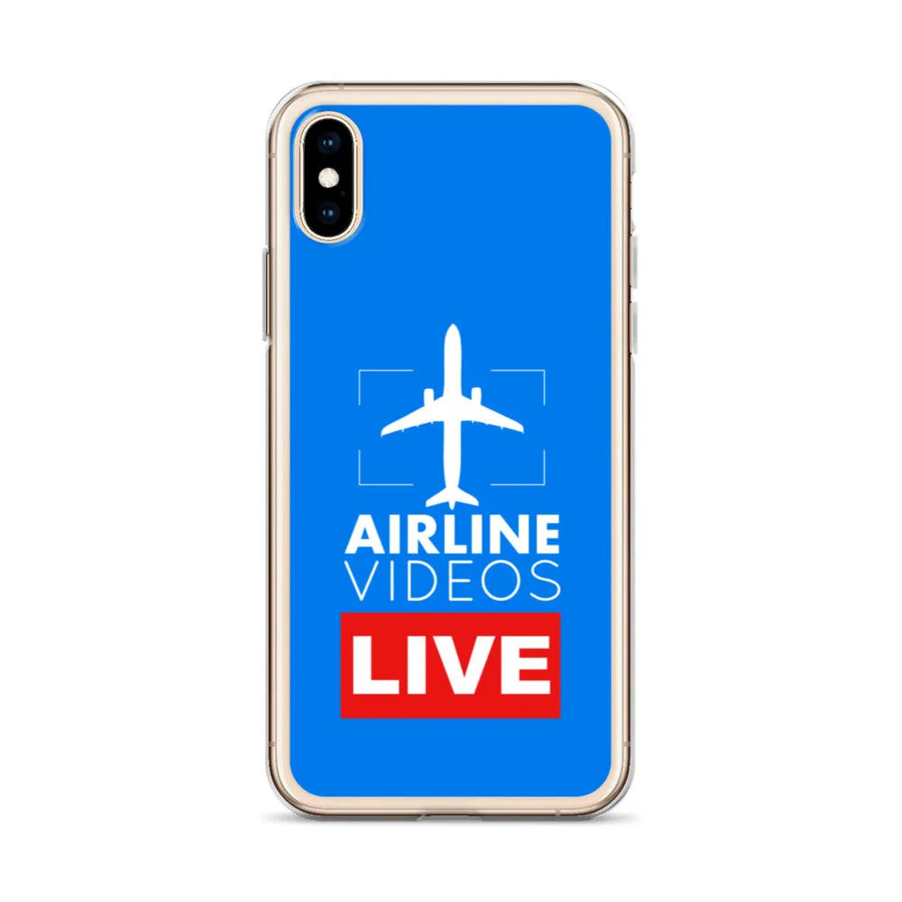AIRLINE VIDEOS LIVE (BLUE) iPhone Case