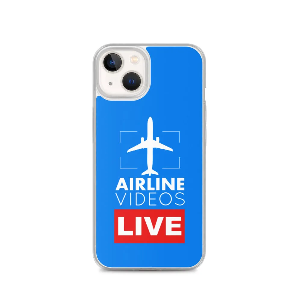 AIRLINE VIDEOS LIVE (BLUE) iPhone Case