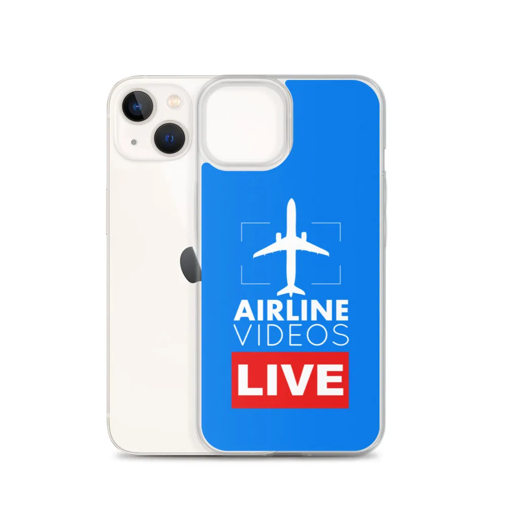 AIRLINE VIDEOS LIVE (BLUE) iPhone Case