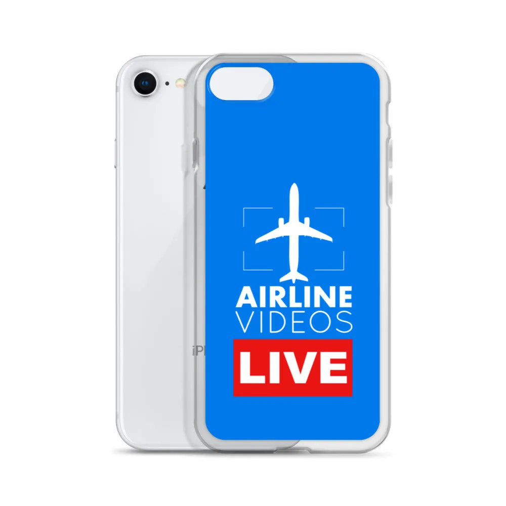AIRLINE VIDEOS LIVE (BLUE) iPhone Case