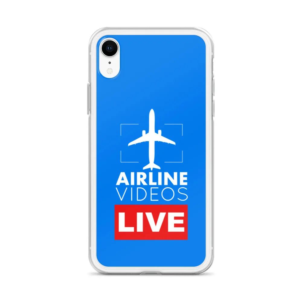 AIRLINE VIDEOS LIVE (BLUE) iPhone Case