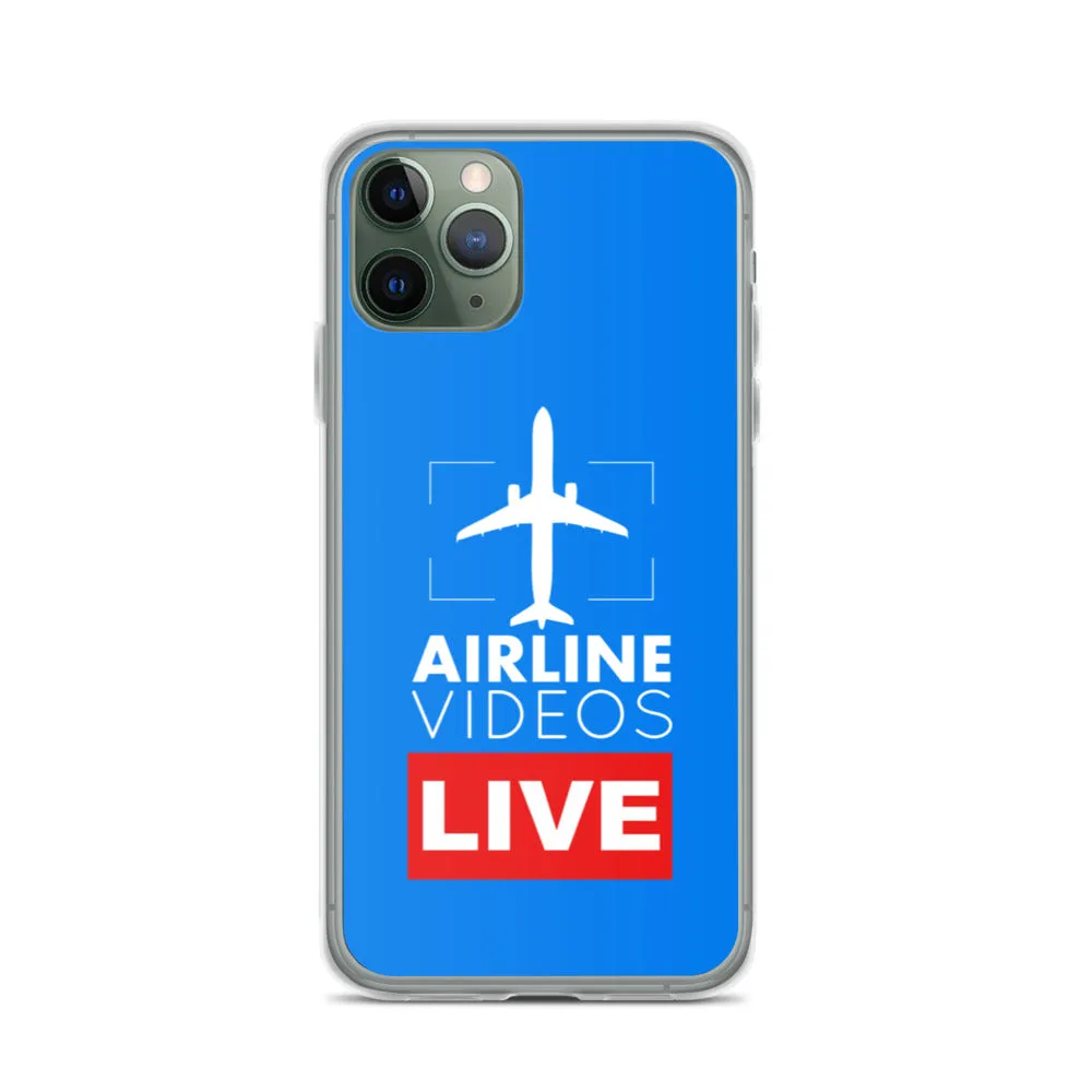 AIRLINE VIDEOS LIVE (BLUE) iPhone Case