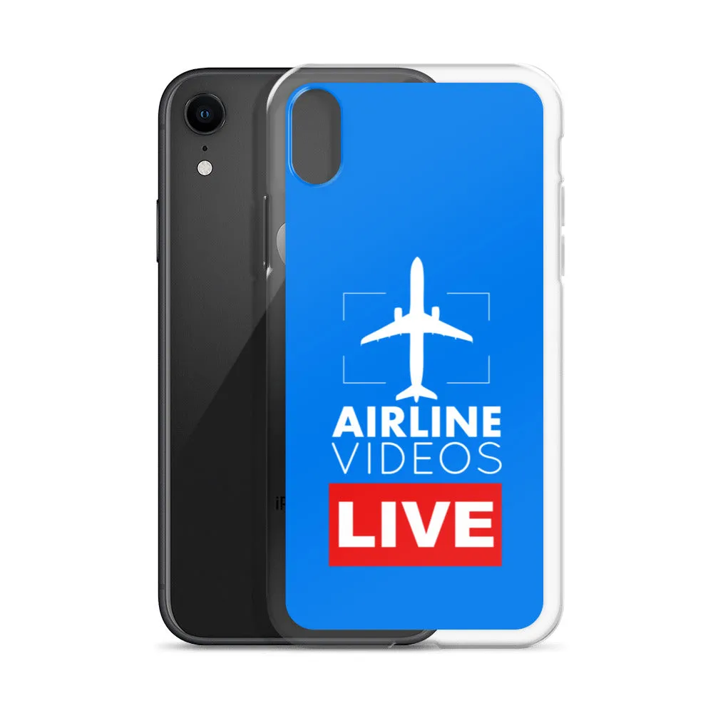 AIRLINE VIDEOS LIVE (BLUE) iPhone Case