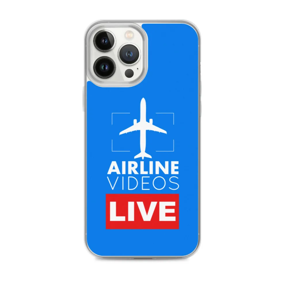 AIRLINE VIDEOS LIVE (BLUE) iPhone Case