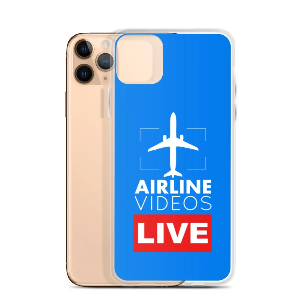 AIRLINE VIDEOS LIVE (BLUE) iPhone Case