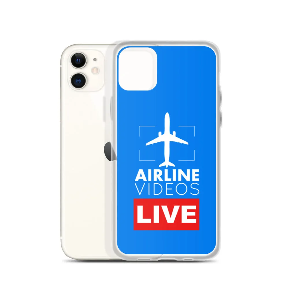 AIRLINE VIDEOS LIVE (BLUE) iPhone Case