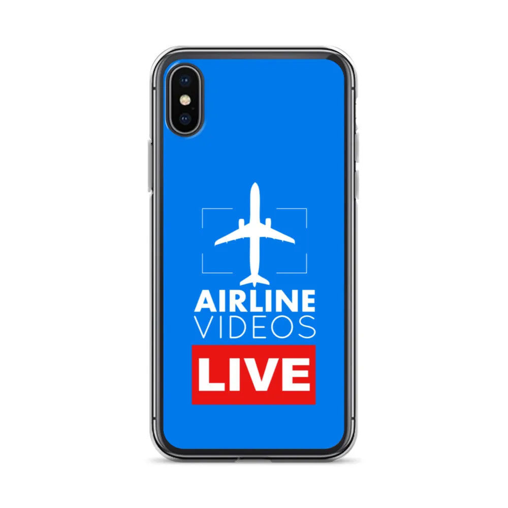 AIRLINE VIDEOS LIVE (BLUE) iPhone Case
