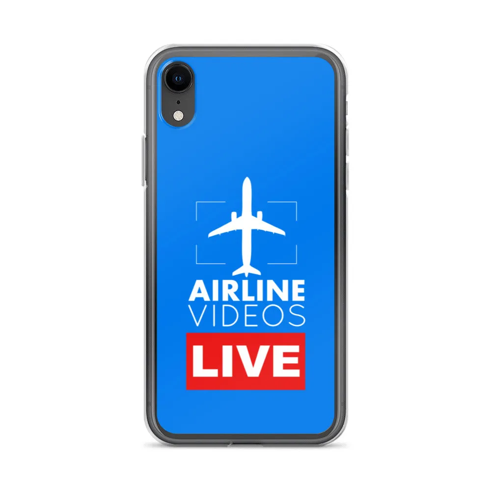 AIRLINE VIDEOS LIVE (BLUE) iPhone Case