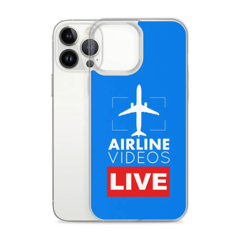 AIRLINE VIDEOS LIVE (BLUE) iPhone Case