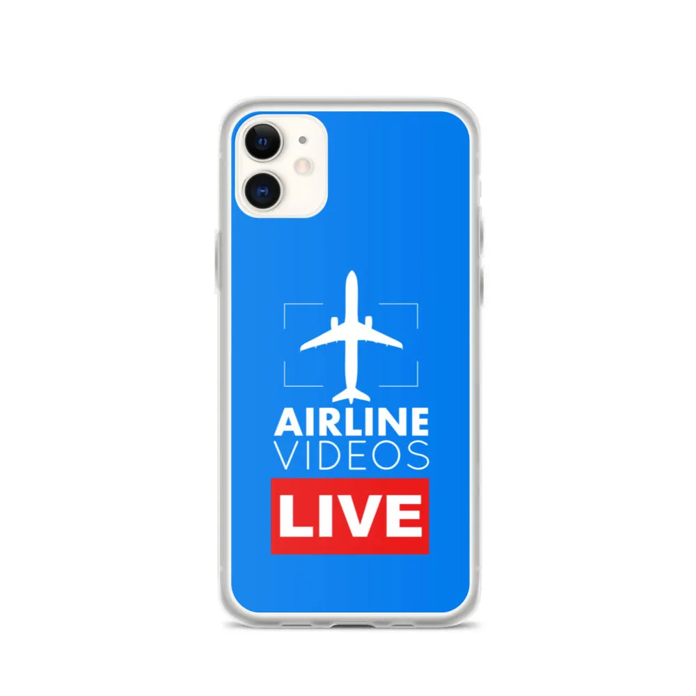 AIRLINE VIDEOS LIVE (BLUE) iPhone Case