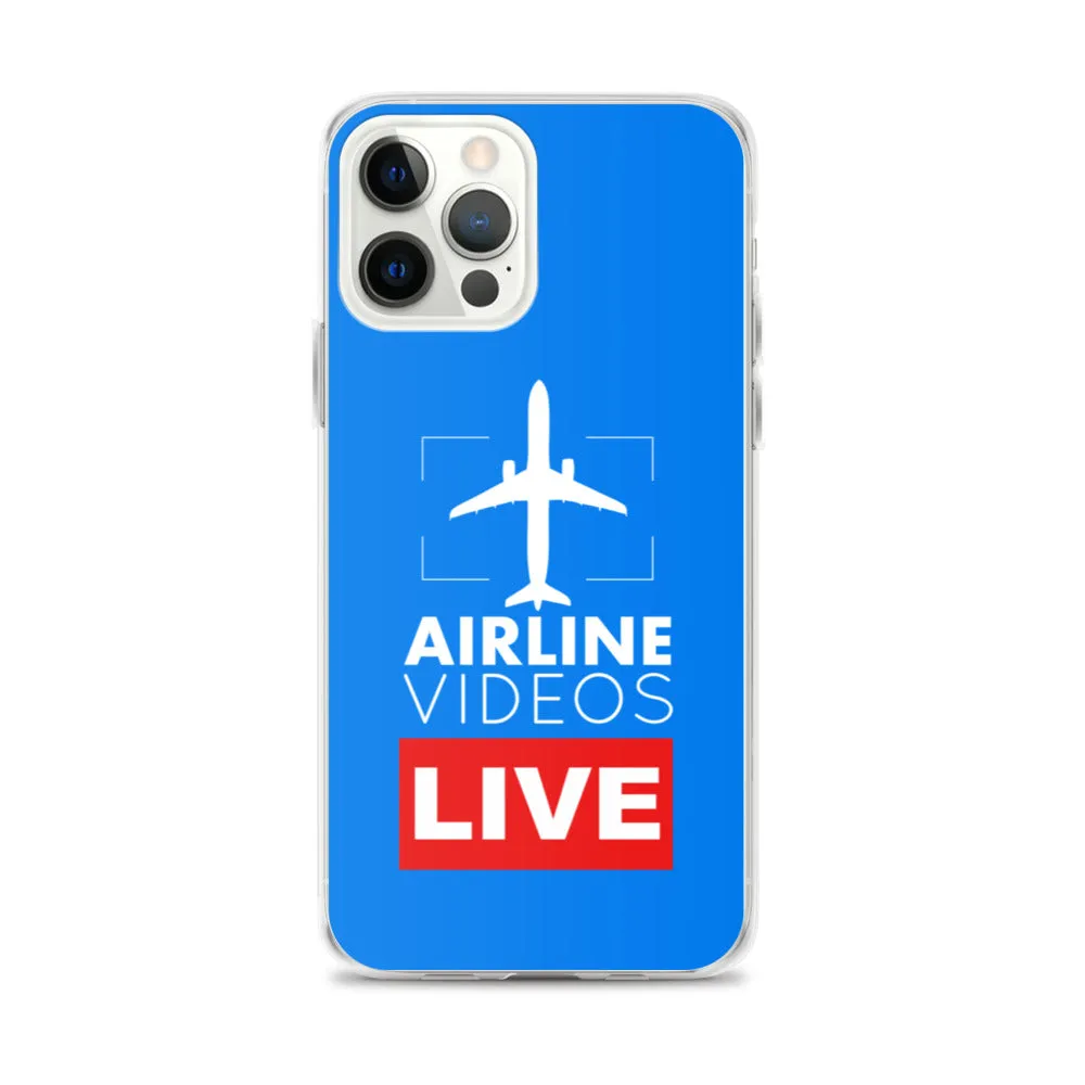 AIRLINE VIDEOS LIVE (BLUE) iPhone Case